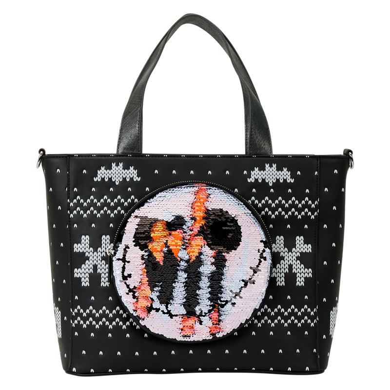 Loungefly - The Nightmare Before Christmas Jack Skellington Sequin Tote Bag detail shot