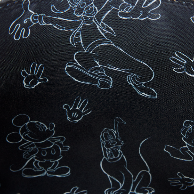 Loungefly - Disney Mickey Mouse Artist Sketch Crossbody Bag detail shot