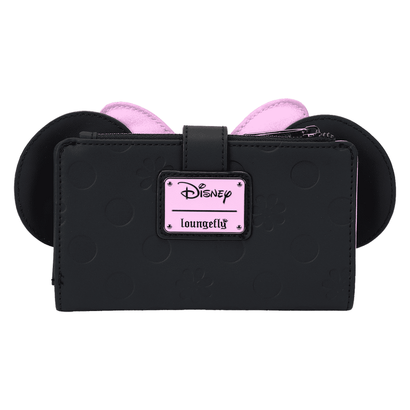 Loungefly - Disney Minnie Mouse Floral Rock The Dots Flap Wallet back view