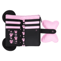 Loungefly - Disney Minnie Mouse Floral Rock The Dots Flap Wallet close up detail