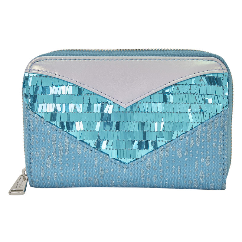 Loungefly Frozen Princess Elsa Glitter Sequin Zip Around Wallet