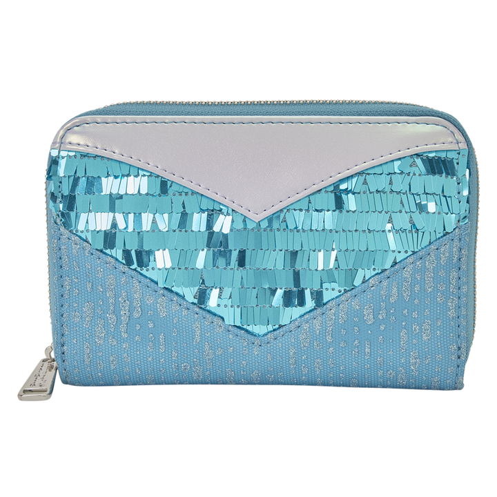 Loungefly Frozen Princess Elsa Glitter Sequin Zip Around Wallet
