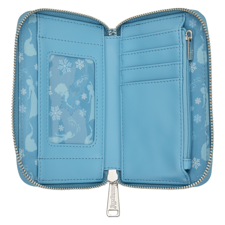 Loungefly Frozen Princess Elsa Glitter Sequin Zip Around Wallet