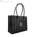Wednesday Nevermore Academy Black Shopping Bag, close-up detail