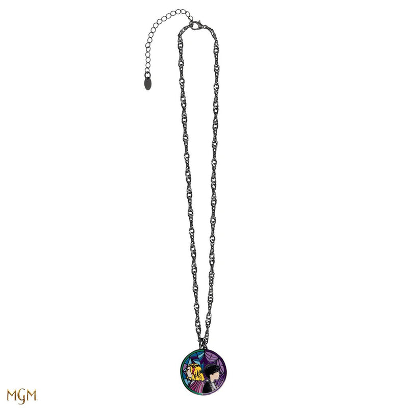 Wednesday Addams and Enid Sinclair Friendship Necklace, side angle