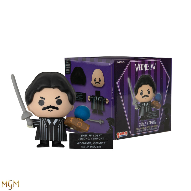 Wednesday Gomez Addams Gomee Eraser Figurine, side angle