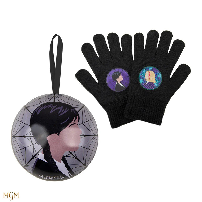 Wednesday and Enid Holiday Capsule with Gloves, side angle