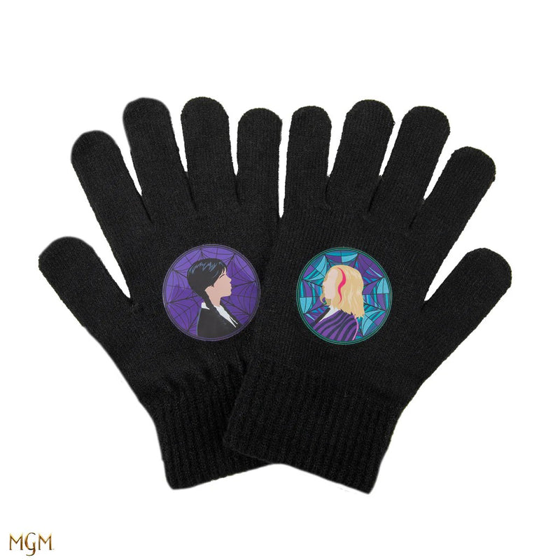 Wednesday and Enid Holiday Capsule with Gloves, rear view