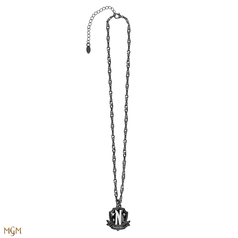 Wednesday Nevermore Academy Necklace, side angle