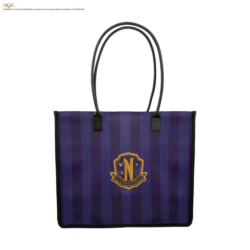 Wednesday Nevermore Academy Purple Shopping Bag