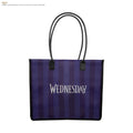 Wednesday Nevermore Academy Purple Shopping Bag, rear view