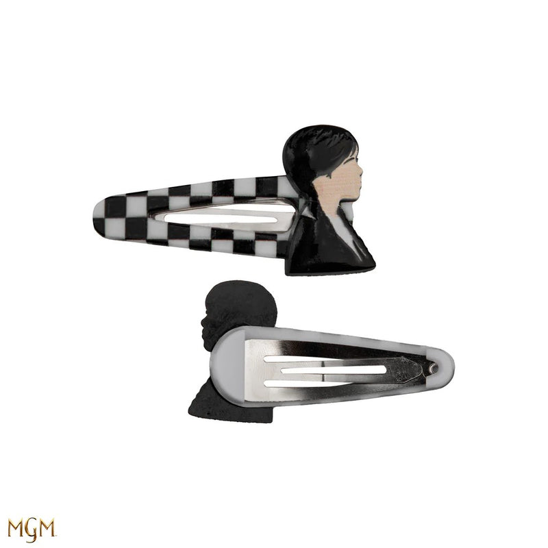 Wednesday Addams Hair Clip Set of 4, size reference