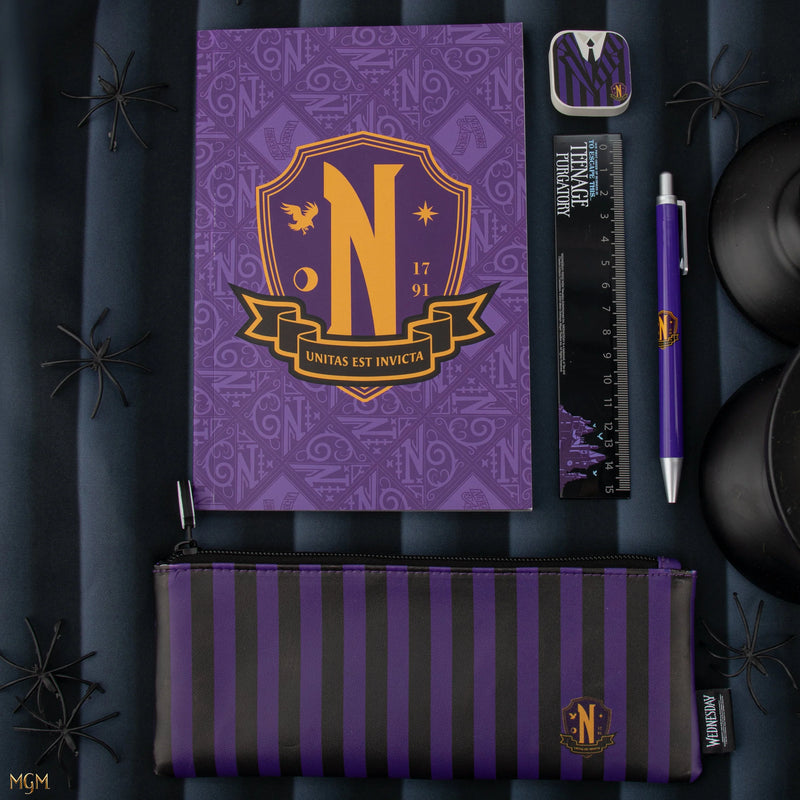 Wednesday Nevermore Academy Stationery Set, alternate view