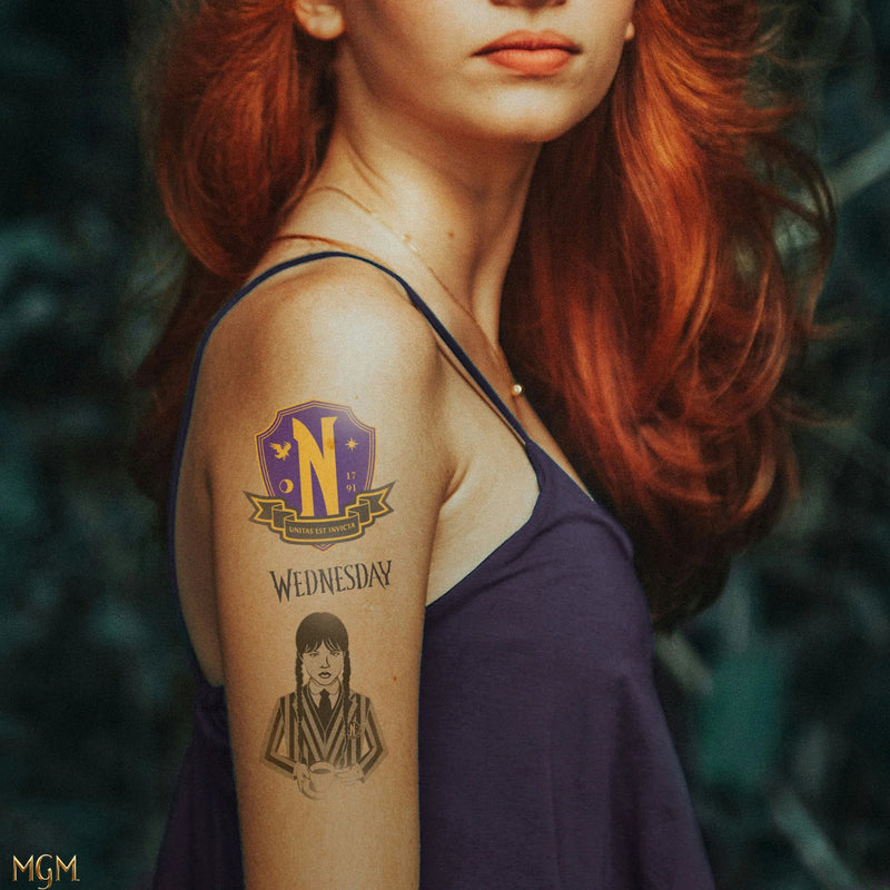 Wednesday Temporary Tattoos 23-Pack, alternate view