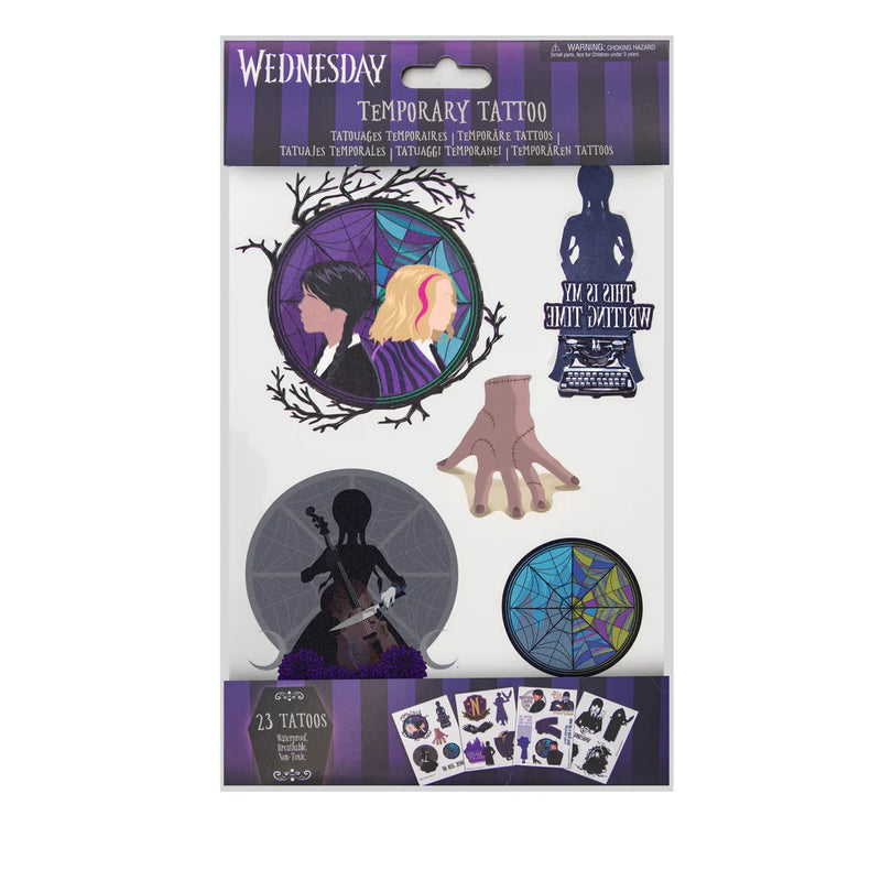 Wednesday Temporary Tattoos 23-Pack, side angle