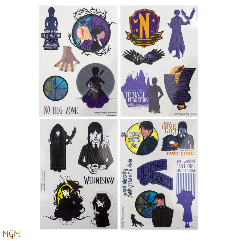 Wednesday Temporary Tattoos 23-Pack, close-up detail