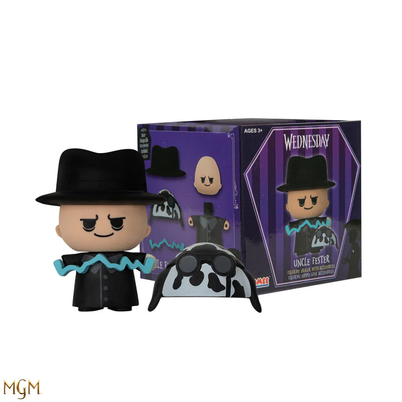 Wednesday Uncle Fester Gomee Eraser Figurine, side angle