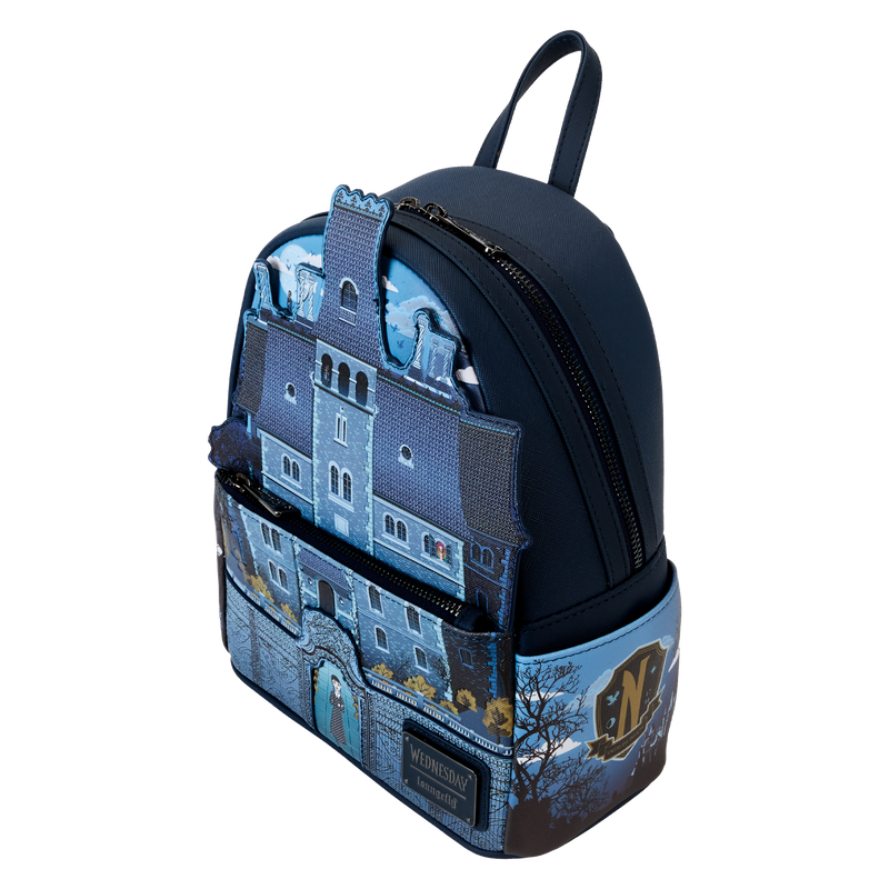 Loungefly - Wednesday Nevermore Academy Castle Glow Mini Backpack detail shot
