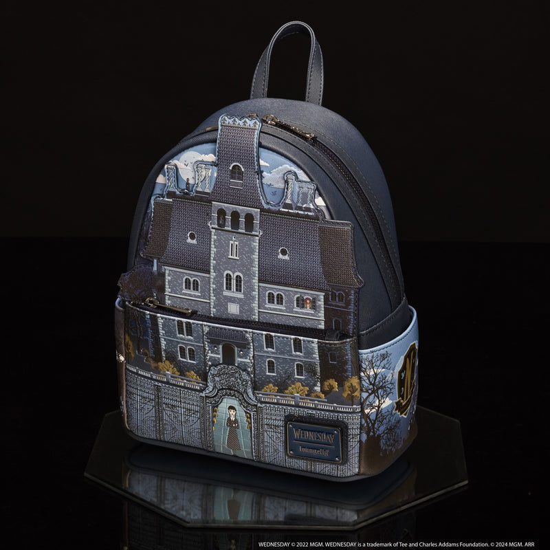 Loungefly - Wednesday Nevermore Academy Castle Glow Mini Backpack alternate view