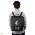 Wednesday Addams Black Nevermore Academy Backpack, side angle