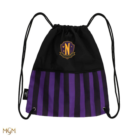 Wednesday Nevermore Academy Drawstring Bag