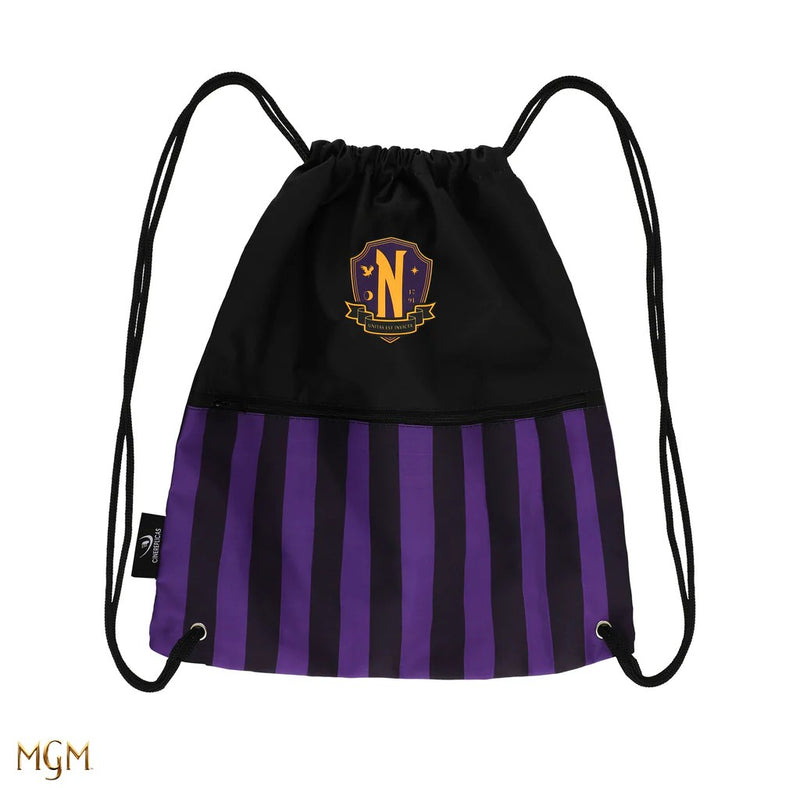 Wednesday Nevermore Academy Drawstring Bag