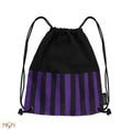 Wednesday Nevermore Academy Drawstring Bag, close-up detail