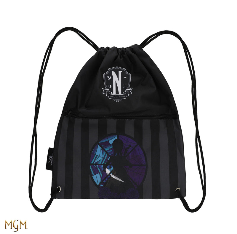 Wednesday with Cello Drawstring Bag, side angle