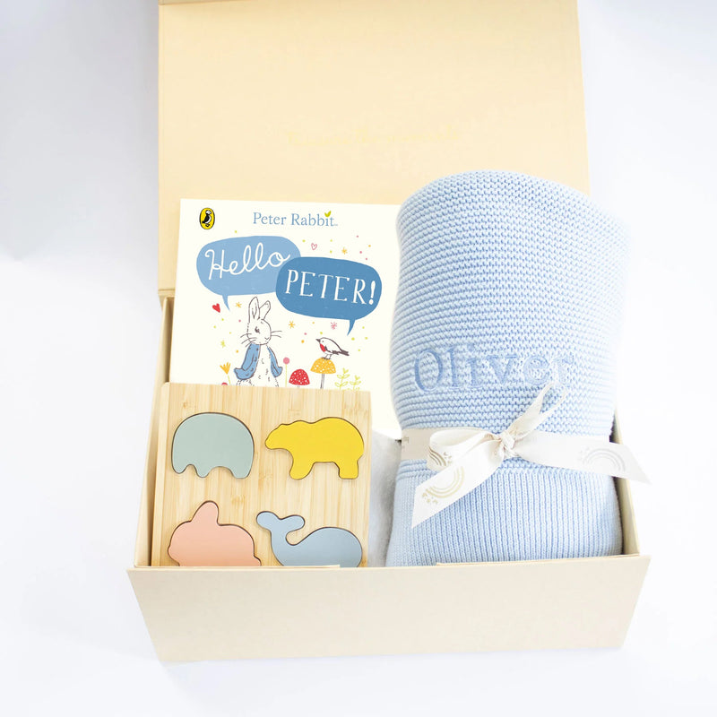 WELCOME BABY PLAY AND READ GIFT SET, side angle