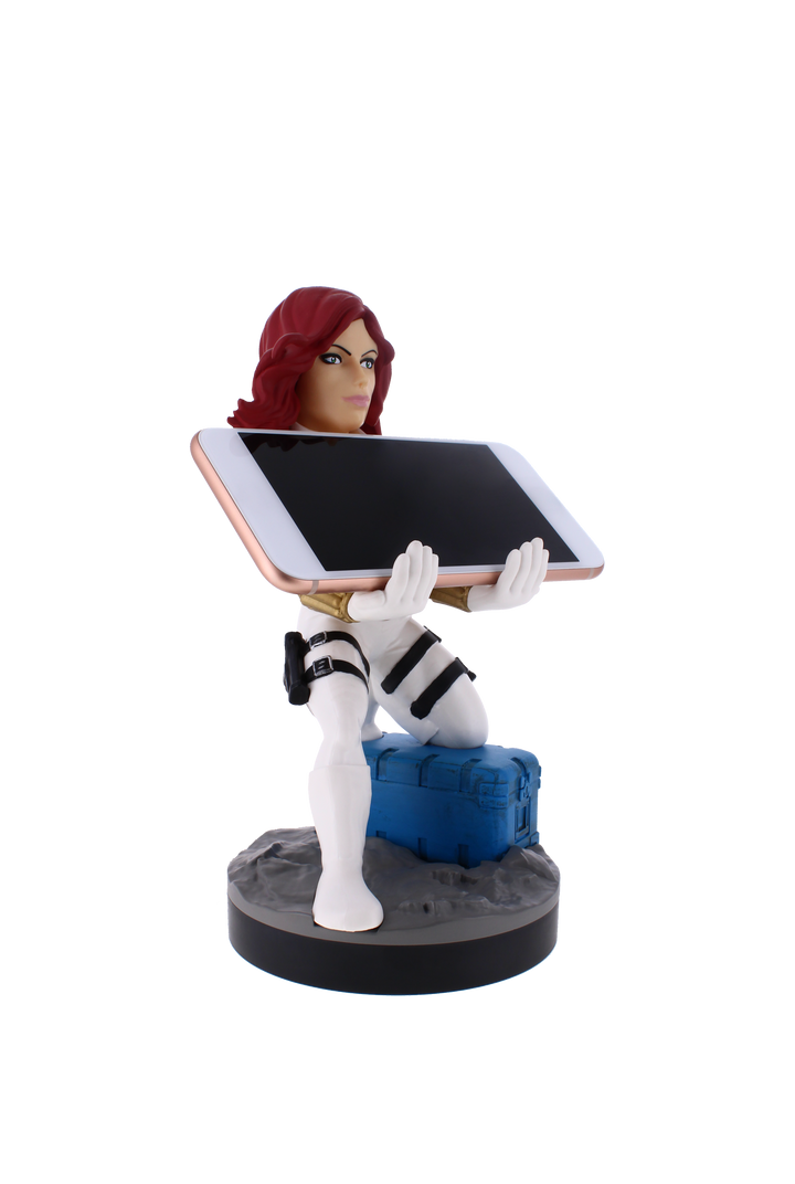 Cable Guys Black Widow (White Suit) Marvel Device Holder & Charger Stand