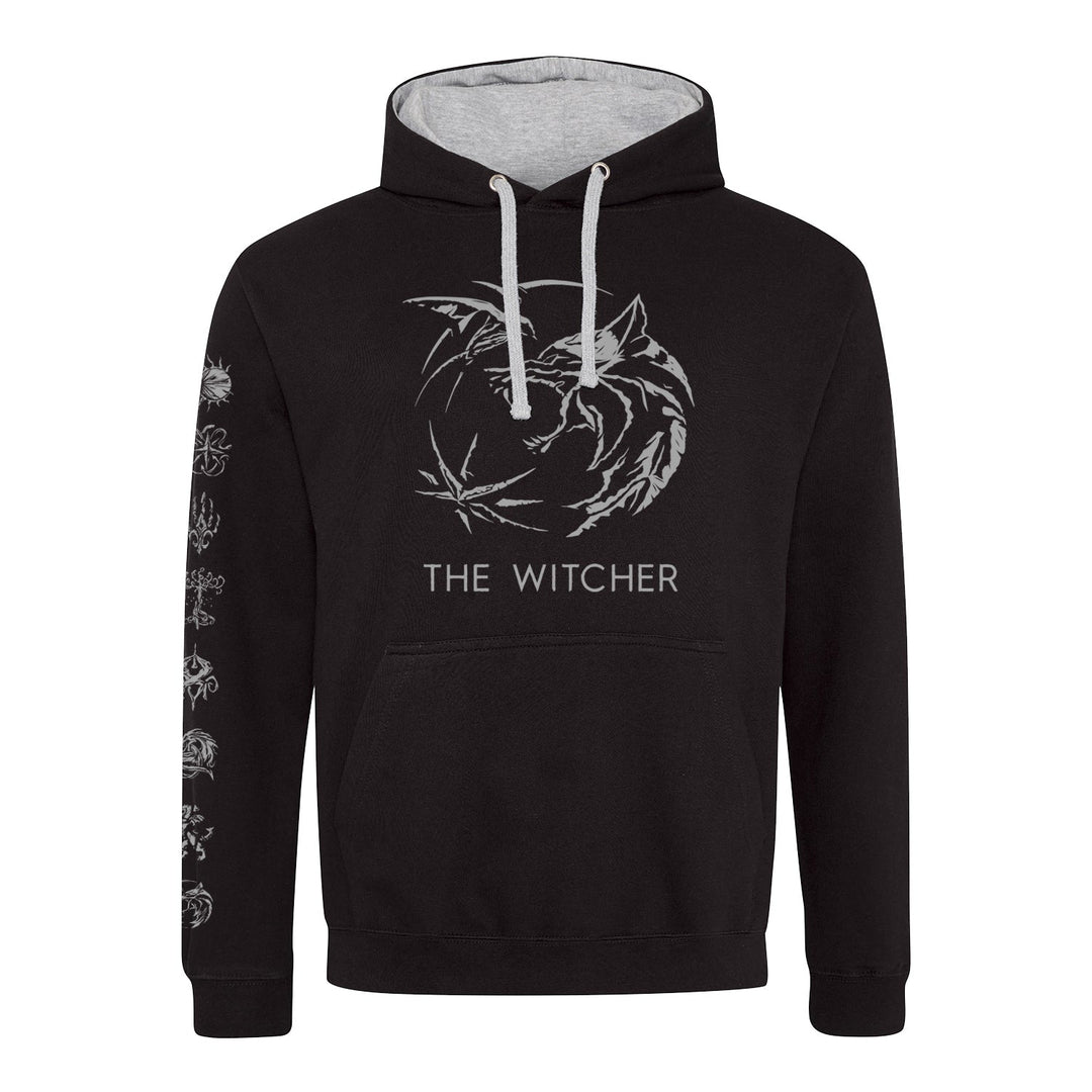 Netflix Witcher TV Symbol Logo Contrast Pullover Hooded Sweatshirt