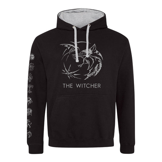 Netflix Witcher TV Symbol Logo SuperHeroes Inc. Contrast Pullover Hooded Sweatshirt collectible from Heroes Inc Dropship