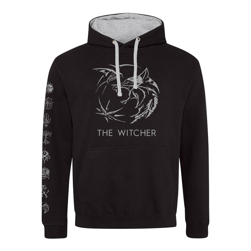 Netflix Witcher TV Symbol Logo SuperHeroes Inc. Contrast Pullover Hooded Sweatshirt collectible from Heroes Inc Dropship