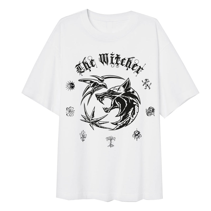 Netflix Witcher TV Symbols SuperHeroes Inc. Ladies Over-Sized T-Shirt collectible from Heroes Inc Dropship