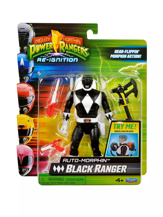 Power Rangers - Auto Morphin Black Ranger Action Figure