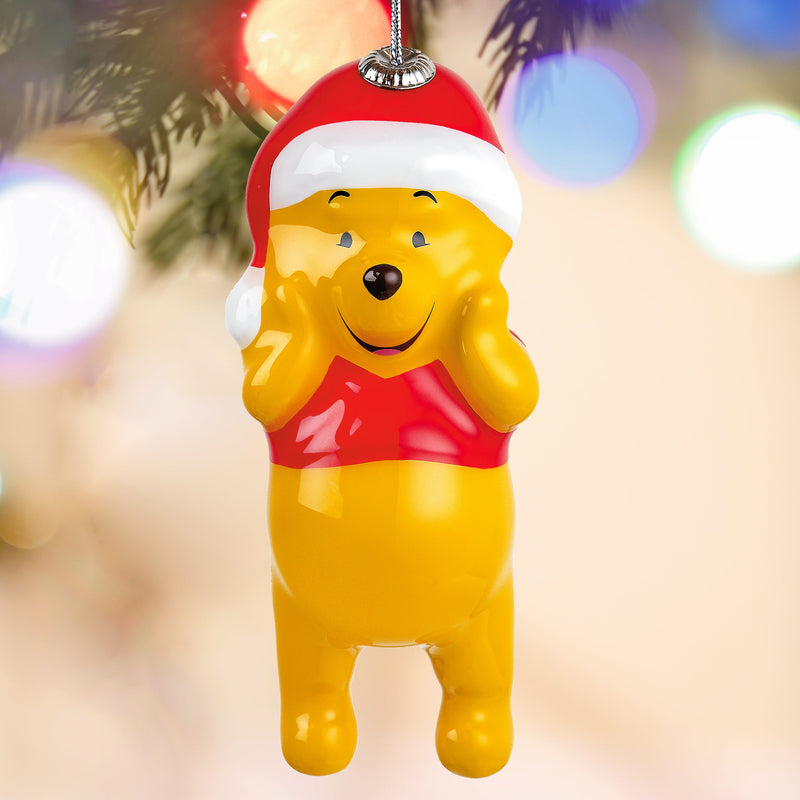 Disney Hanging Ornament - Winnie the Pooh & Santa Hat