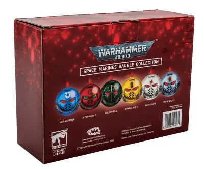 Warhammer 40,000: Novelty Space Marine Chapter Helmet Baubles- 6 Pack