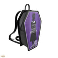 Wednesday Addams Coffin Backpack, side angle