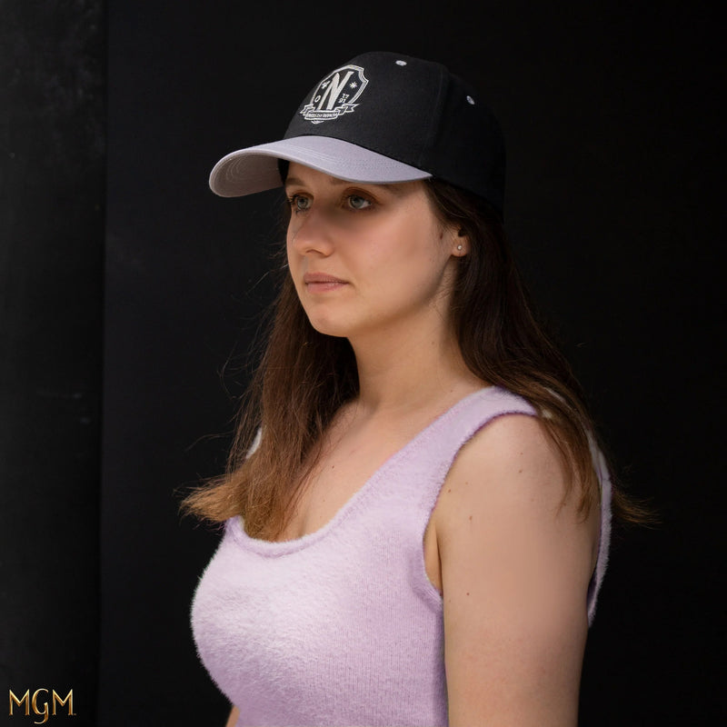 Wednesday Nevermore Academy Black Baseball Cap, alternate view