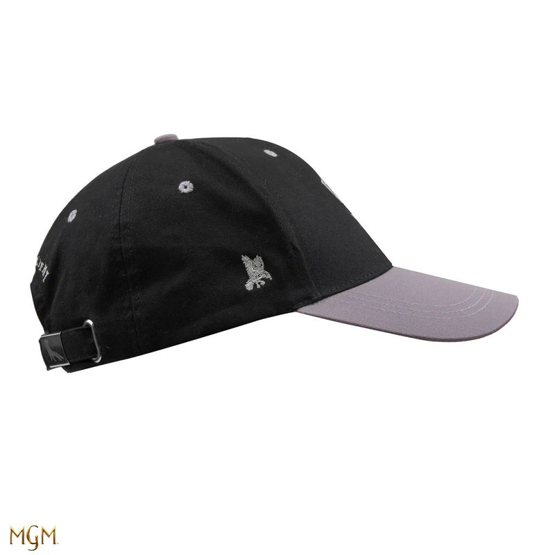 Wednesday Nevermore Academy Black Baseball Cap, close-up detail