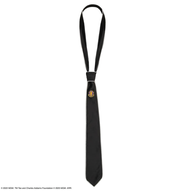 Wednesday Nevermore Academy Deluxe Tie, in display