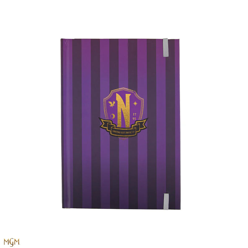 Wednesday Nevermore Academy Notebook, side angle