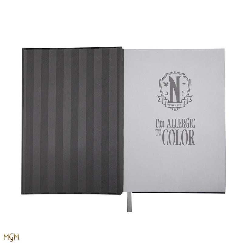 Wednesday Nevermore Academy Notebook, rear view