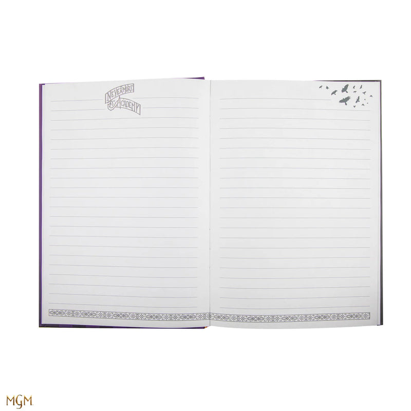Wednesday Nevermore Academy Notebook, packaging shot