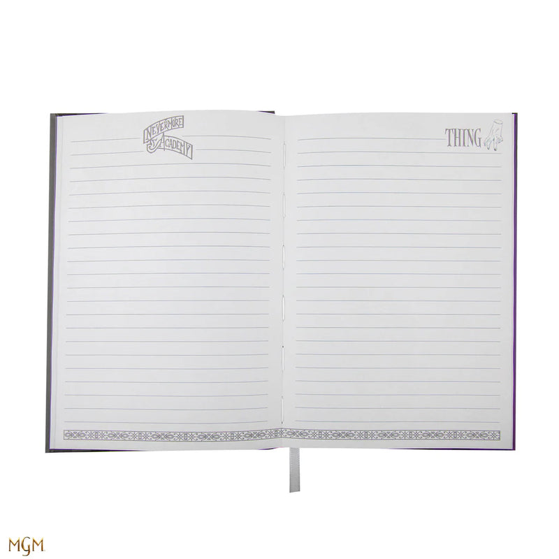 Wednesday Nevermore Academy Notebook, in display