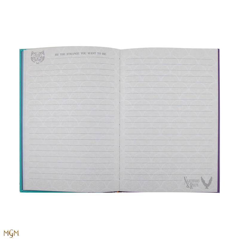 Wednesday and Enid Hardcover Notebook, packaging shot