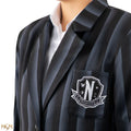 Wednesday Nevermore Academy Black Blazer, side angle