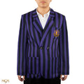 Wednesday Nevermore Academy Purple Blazer, side angle