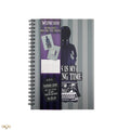 Wednesday This Is My Writing Time Purple Notebook, rear view
