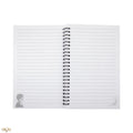 Wednesday This Is My Writing Time Purple Notebook, side angle
